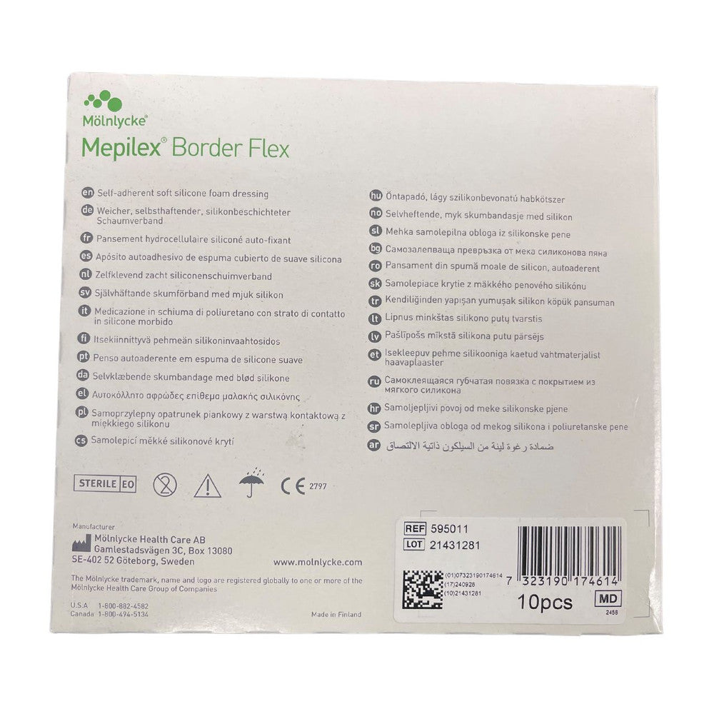 Molnlycke Mepilex Border Flex Soft Silicone Foam Dressing All Sizes