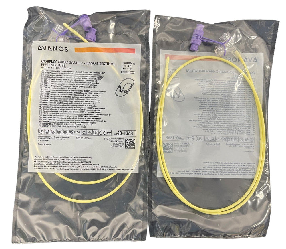 Avanos Corflo Nasogastric/Nasointestinal Feeding Tube Anti Clog With Enfit Connector