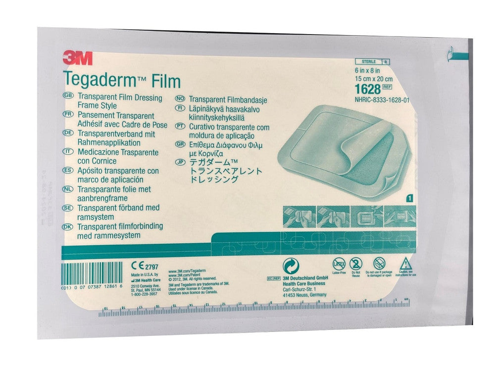 3M Tegaderm Film 15Cmx20Cm Adhesive Transparent 1628 All Packaging