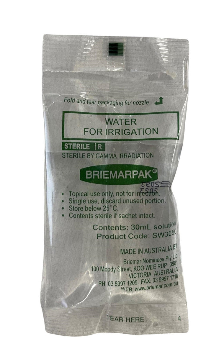 Water For Irrigation 30ml Sachet SW3050