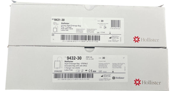 Hollister Urinary Night Drainage Bag 2000ml - Sterile/ Non-Sterile - 100cm/ 130cm