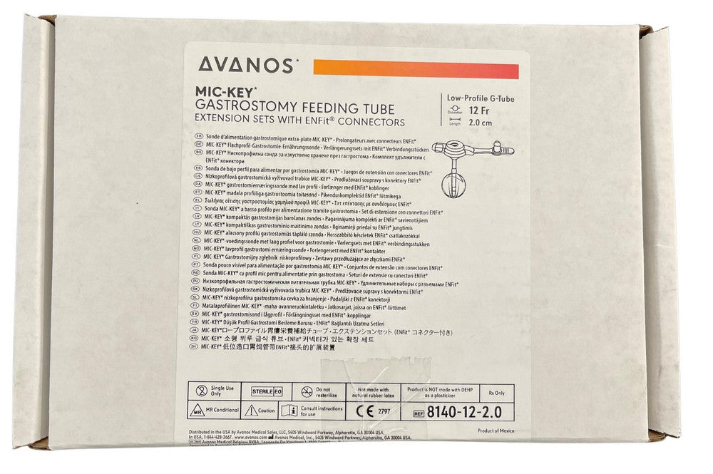 Avanos Mic Key Low Profile Balloon Gastrostomy Feeding Tube Extension