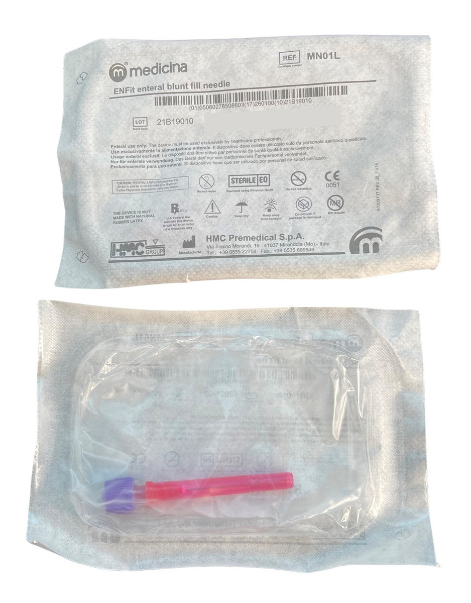 Medicina ENFit Enteral Blunt Fill Needle All Packaging