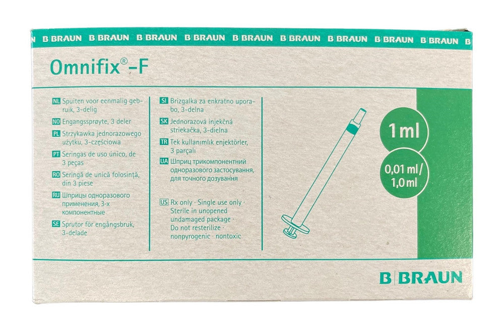 B. Braun Omnifix F Luer Solo Dosage Syring 1ml Tuberculin