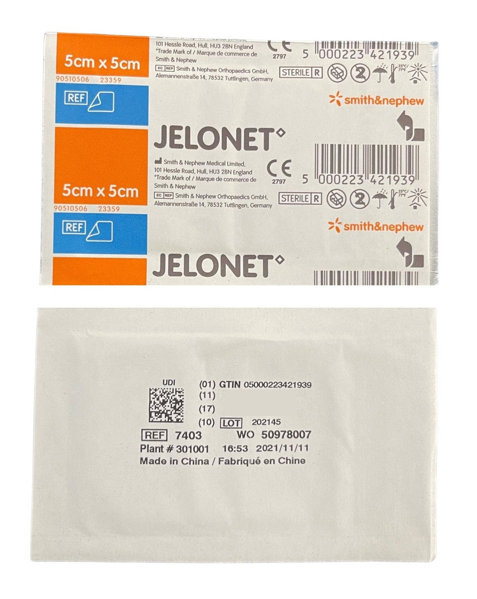 Smith & Nephew Jelonet Paraffin Gauze Dressing 5cmx5cm 7403 Each