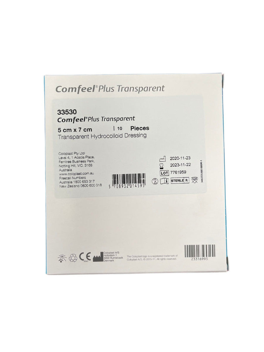 Coloplast Comfeel Plus Transparent Dressing 5cmx7cm 33530 Each