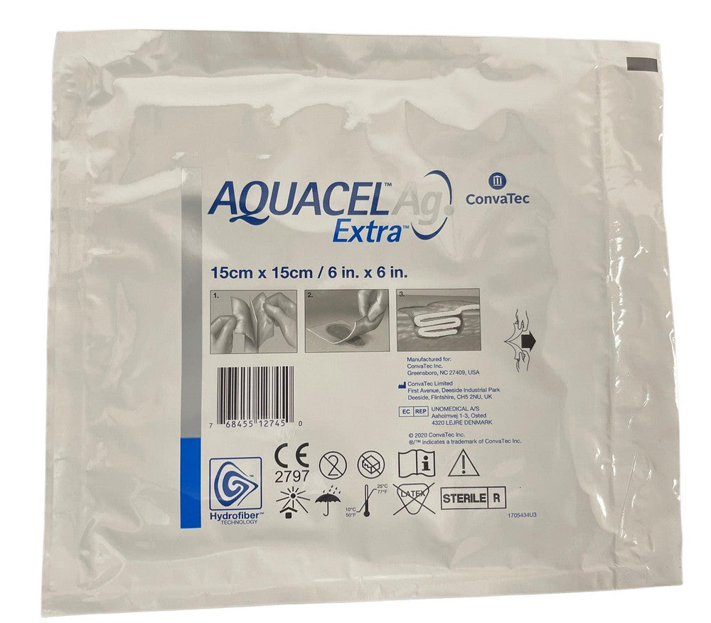 ConvaTec Aquacel Ag Extra 15Cmx15Cm Silver 420678 Each