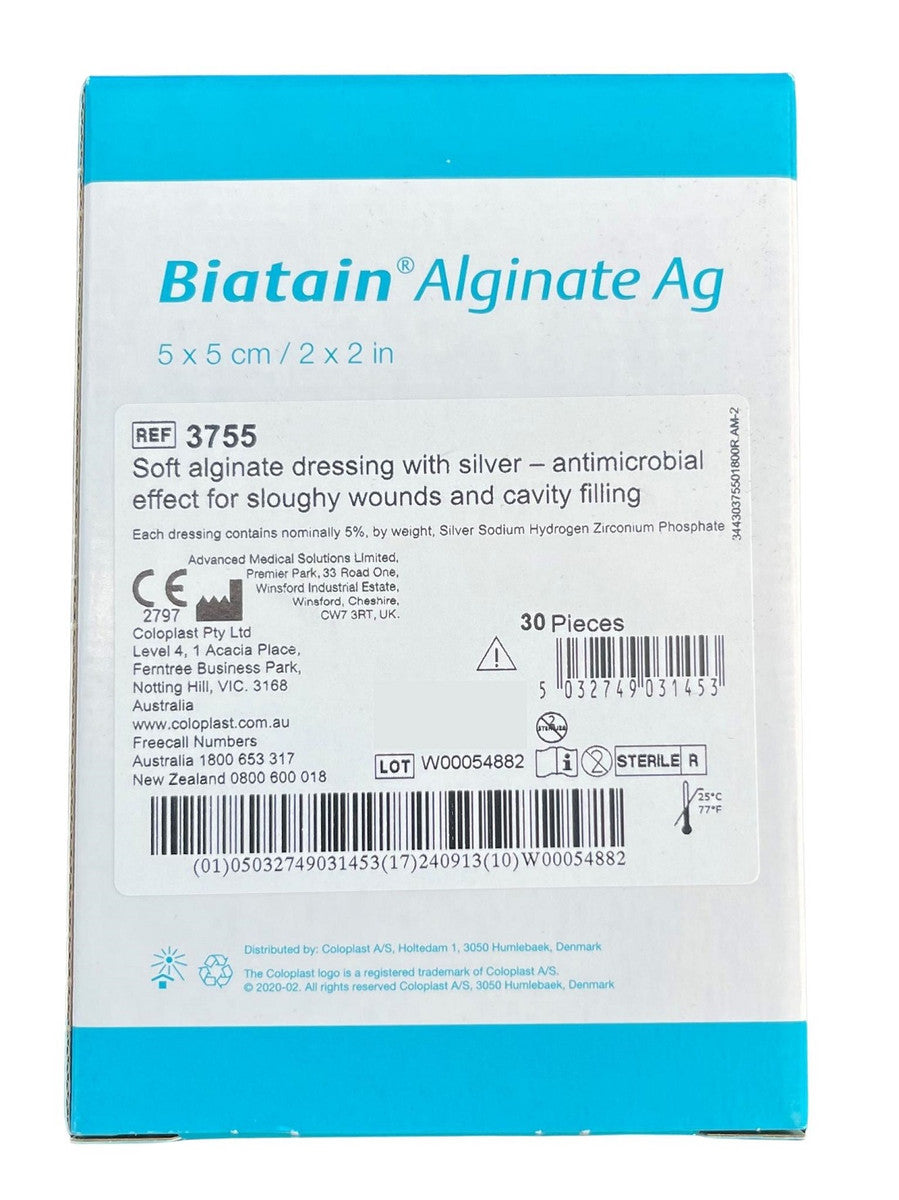 Coloplast Biatain Alginate Ag Dressing All Sizes