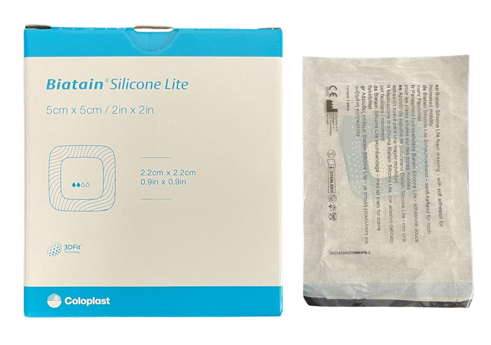 Coloplast Biatain Silicone Lite Adhesive Foam Dressing All Sizes