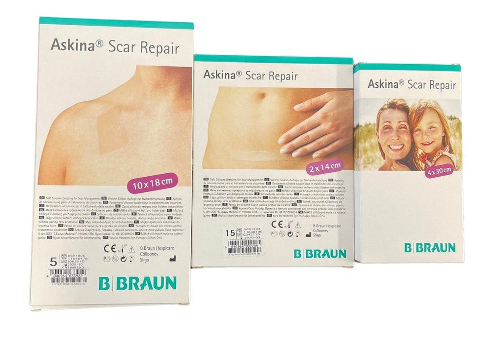 B. Braun Askina Scar Repair Silicone Sheets All Sizes