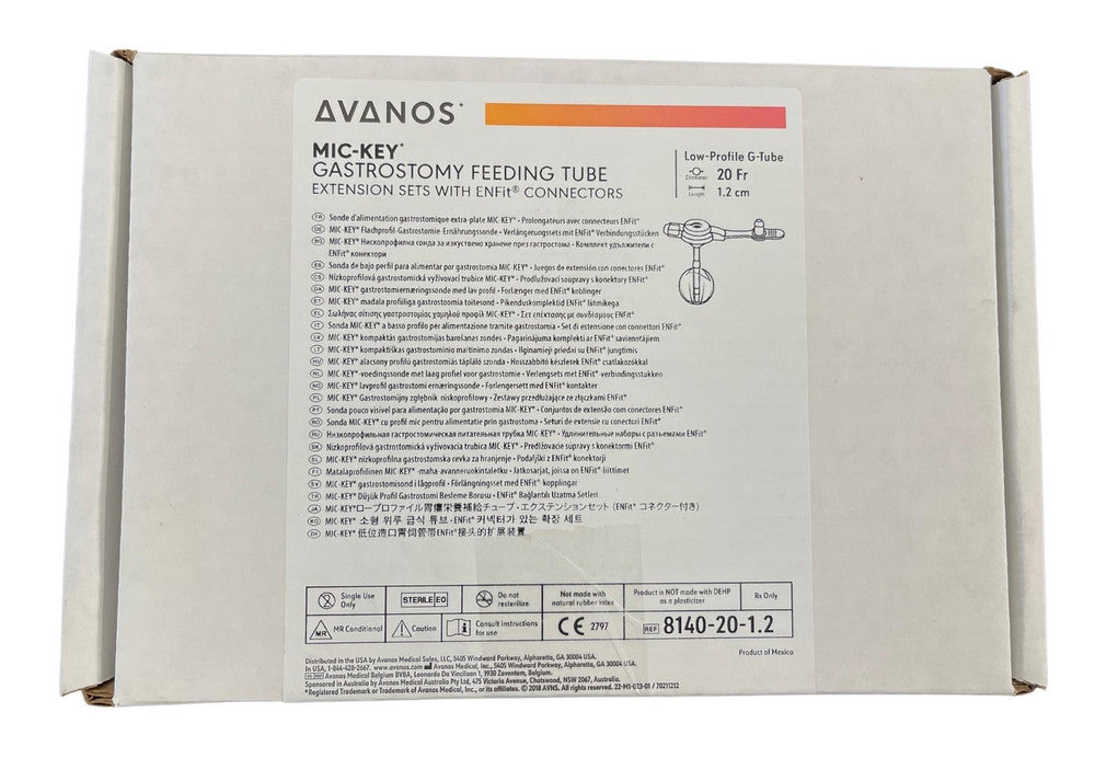 Avanos Mic Key Low Profile Balloon Gastrostomy Feeding Tube Extension