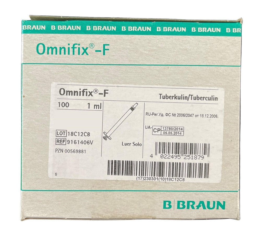 B. Braun Omnifix F Luer Solo Dosage Syring 1ml Tuberculin