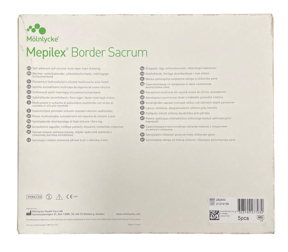 Molnlycke Mepilex Border Sacrum 5 Layer Dressing 22 x 25cm