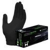 Medstock Nitrile Disposable Gloves Black Powder Free Latex Free Textured