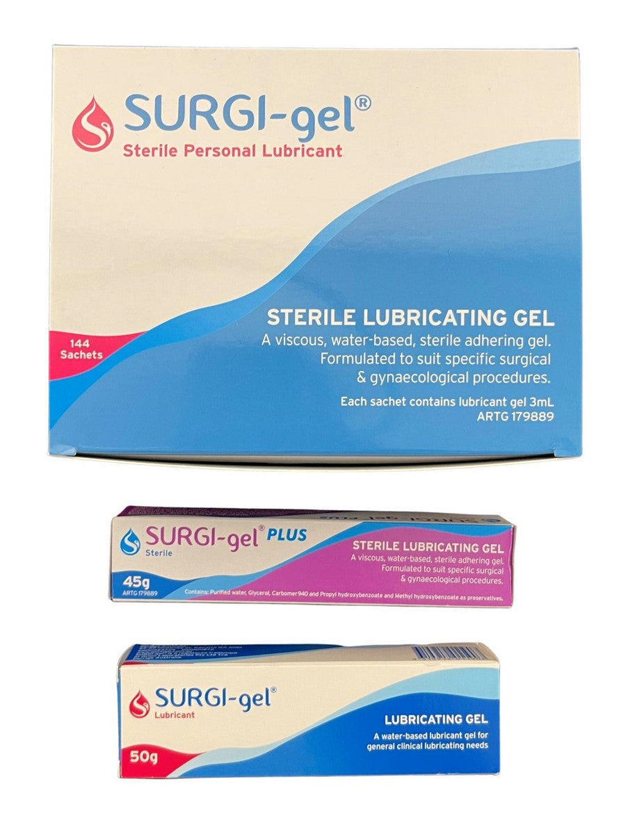 Lubricating Surgi Gel Sachet 3ml/ 50gram tube/ 45gram tube