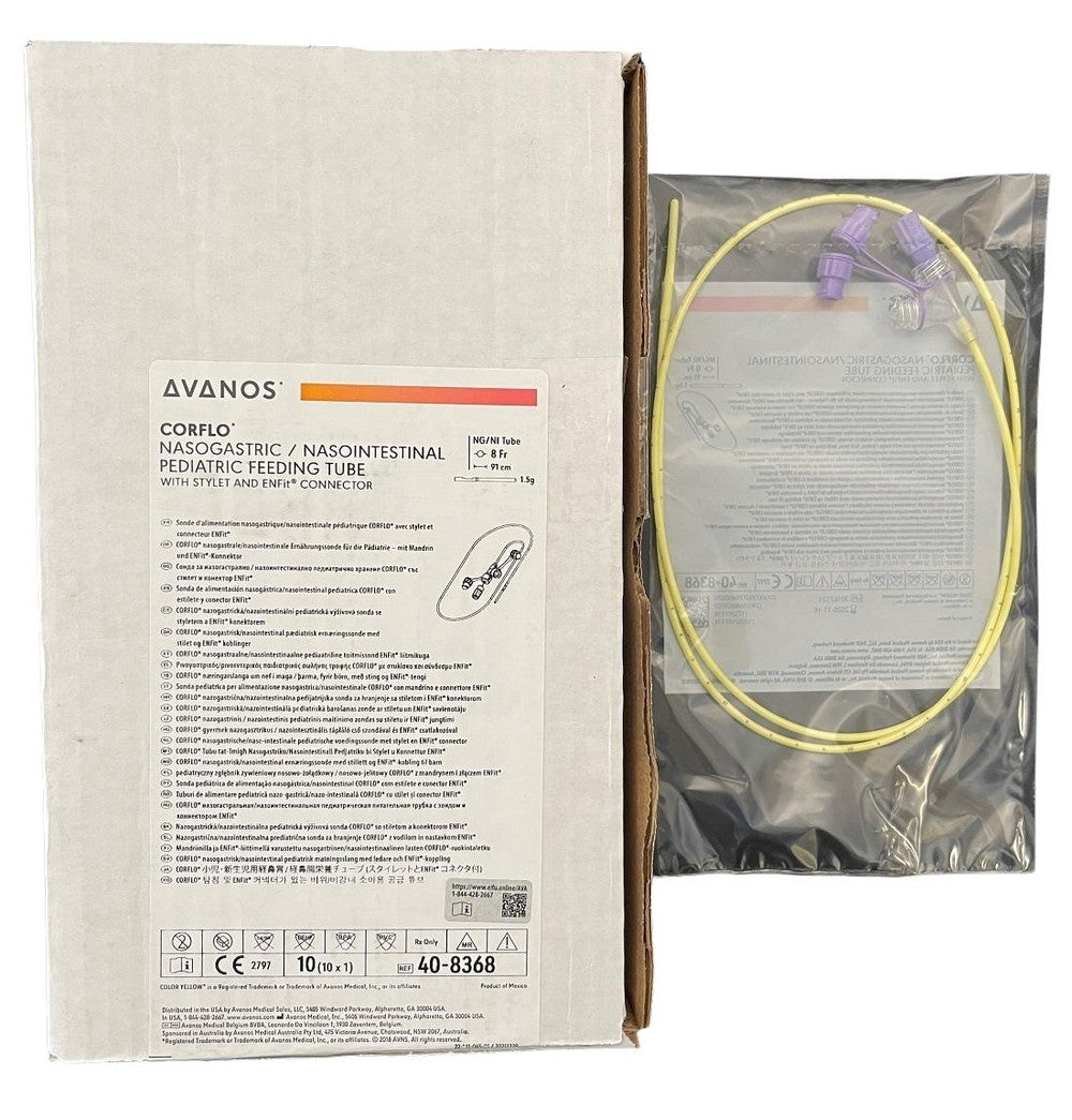 Avanos Corflo Nasogastric/Nasointestinal Feeding Tube With ENFit Connector Anti Clog