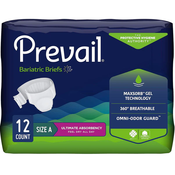 Prevail Bariatric Briefs, Size A, B, C