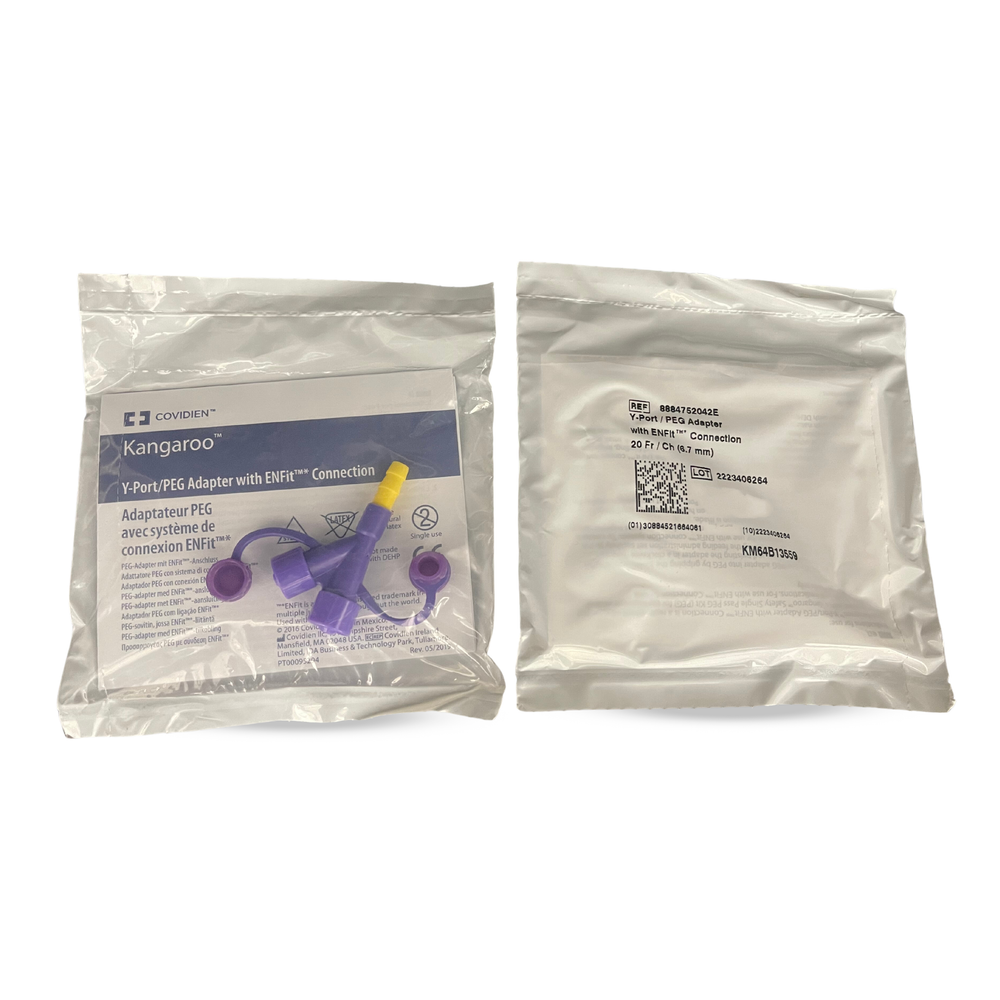 Kangaroo Y-Port/PEG Adapter, Non-sterile - All Sizes