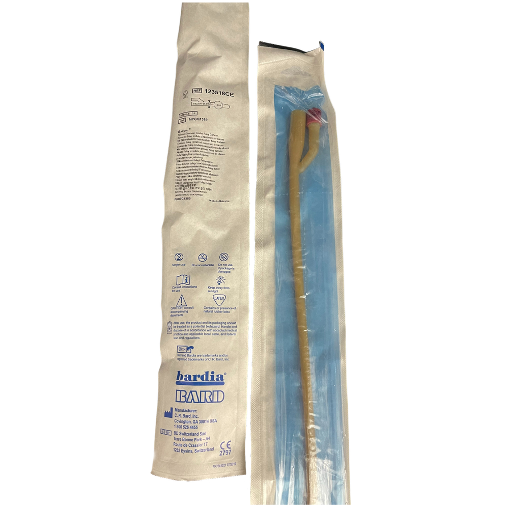 Bardia Catheter 18G 10cc Silicone Coated Latex 40cm Grey Box