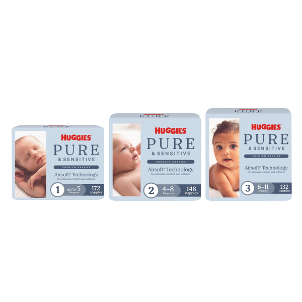 Huggies Pure & Sensitive Nappies