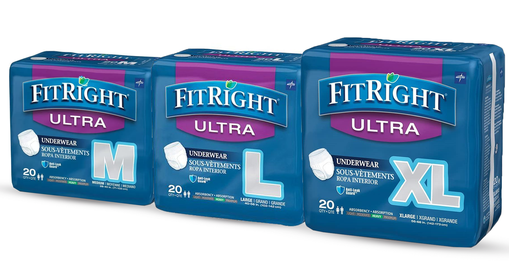 Medline FitRight Ultra Adult Incontinence Underwear - Medium - Large - Extra Large