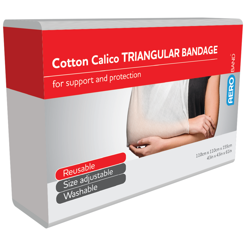 AEROBAND Cotton Calico Triangular Bandage 110 x 110 x 155cm