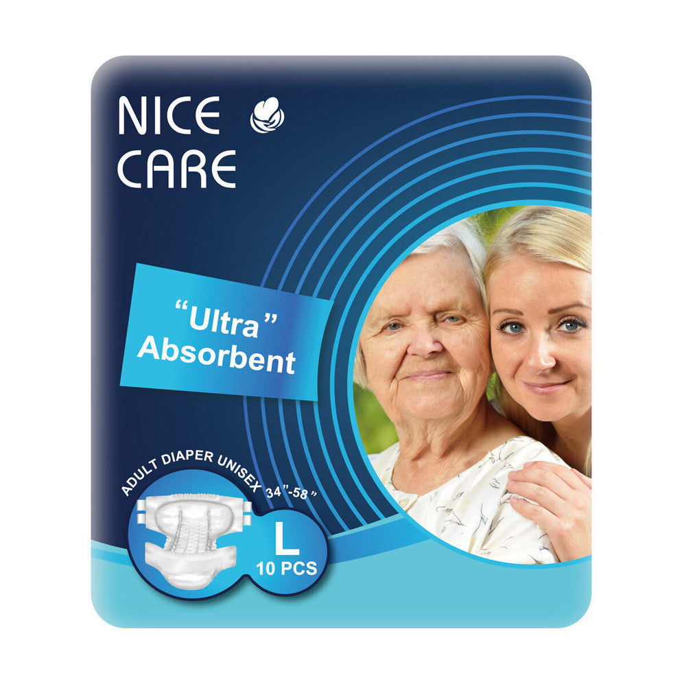 Cello Nice Care Adult Diaper Ultra Absorbent, 10Items/ pack (Medium - Large - X-Large)