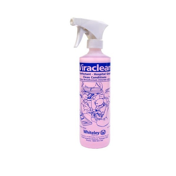 Whiteley Viraclean 500ml Trigger Pump Bottle Best for disinfect surfaces (210564)