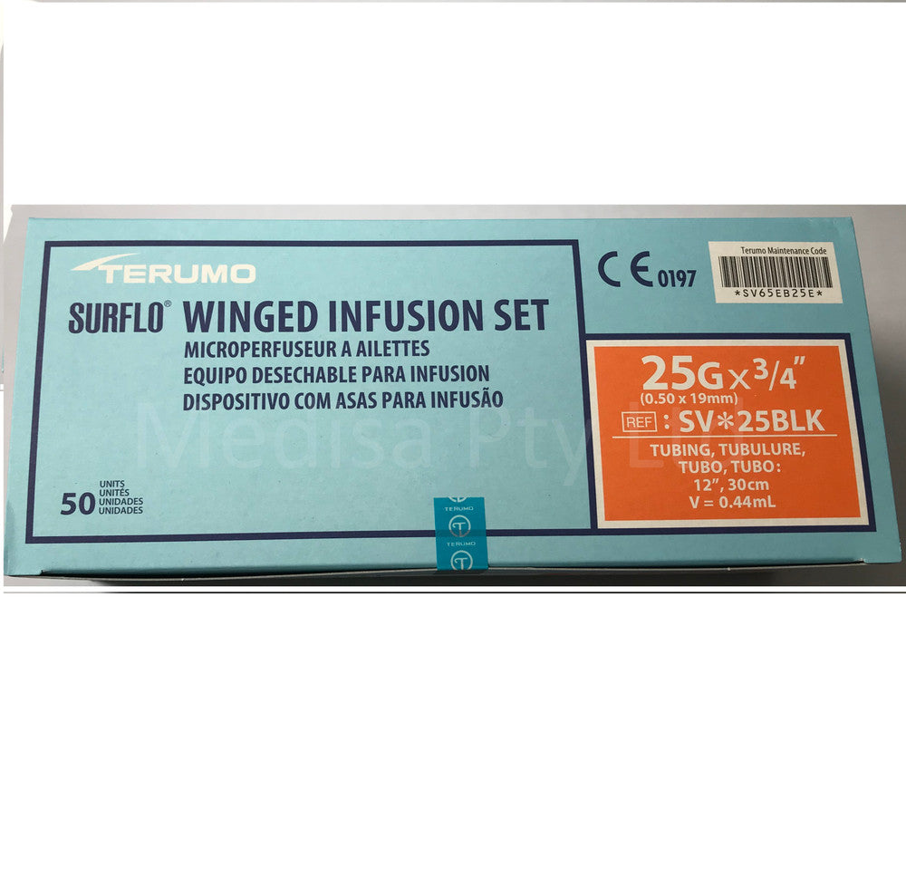 Terumo Surflo Winged Infusion Sets Butterfly Scalp Vein 19G 21G