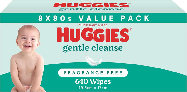 Huggies Thick Baby Wipes Fragrance Free | 640 Wipes