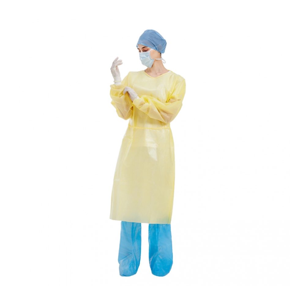 PP+PE Level 2 Isolation Gown Yellow Regular