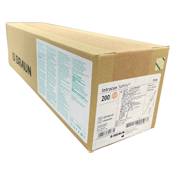 B. Braun Introcan Safety IV Catheters 20Gx1.25