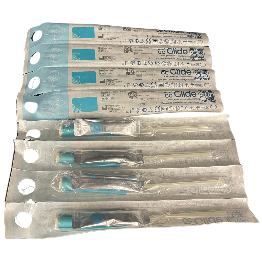 Convatec Gentlecath Glide Female Straight Tip Intermittent Hydrophilic Catheter - All Types