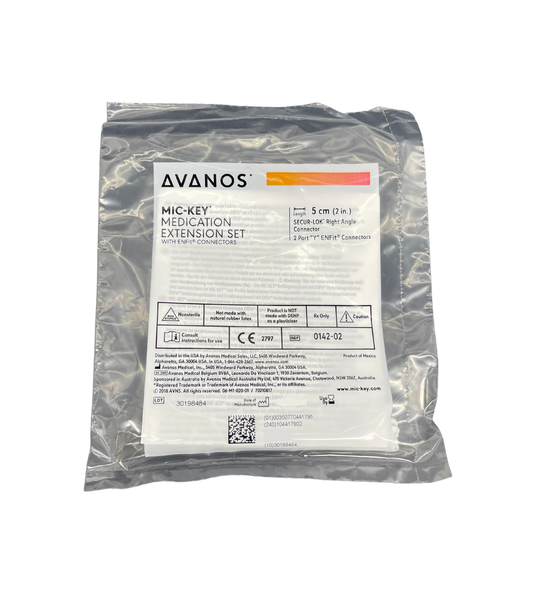 Avanos Mic-Key Medication Low-Profile Extension Set With Enfit Connectors 5.1cm (0142-02)