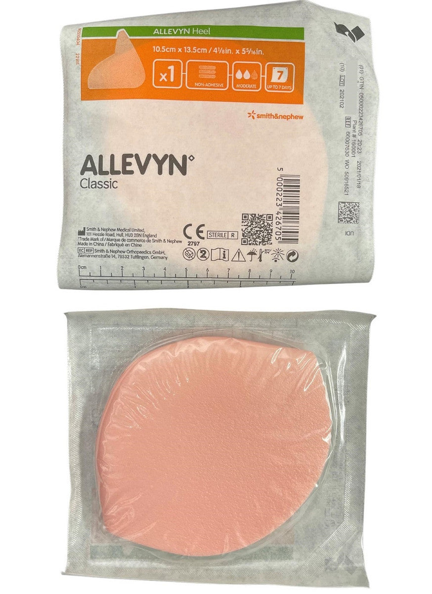 Smith & Nephew Allevyn Heel Shaped Foam Dressing Size 10.5cmx13.5cm