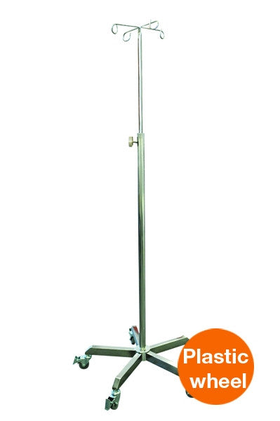  Intravenous IV Pole Stand, 4 Prong , Stainless steel construction Each