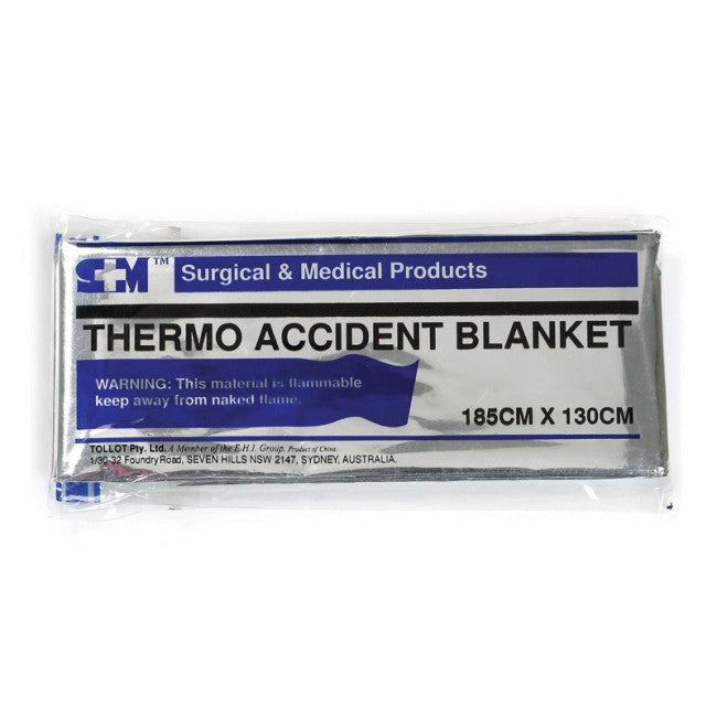 Emergency Survival Blanket Thermo Accident Blanket 185 X 130cm Compact