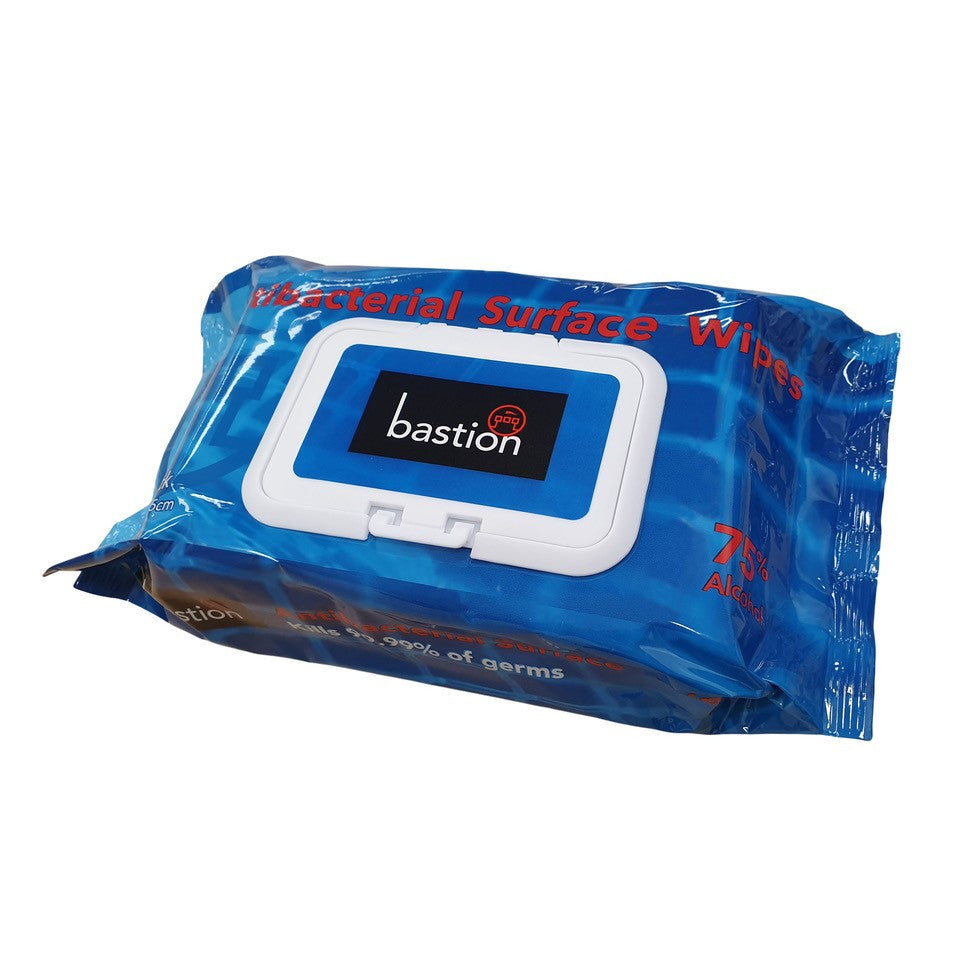 Antibacterial Surface Wipes 80 Sheets 75% alcohol 20 x 15cm