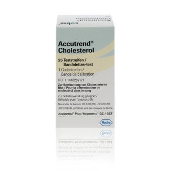 Accutrend Cholesterol Test Strips, Box of 25 (RDS18262171)