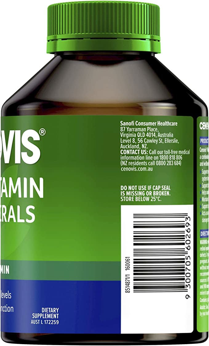 Cenovis Multivitamin And Minerals Tablets, Jar Of 200pcs