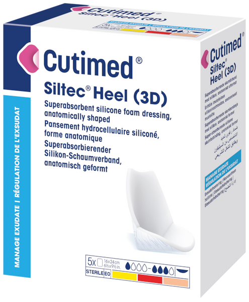 Cutimed Siltec Heel Sterile, Box of 5 - All Sizes