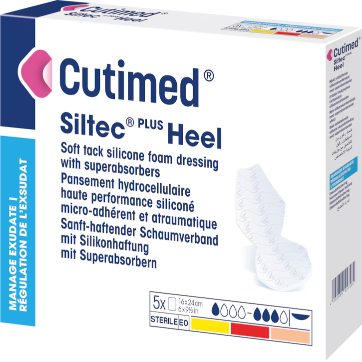 Cutimed Siltec Heel Sterile, Box of 5 - All Sizes