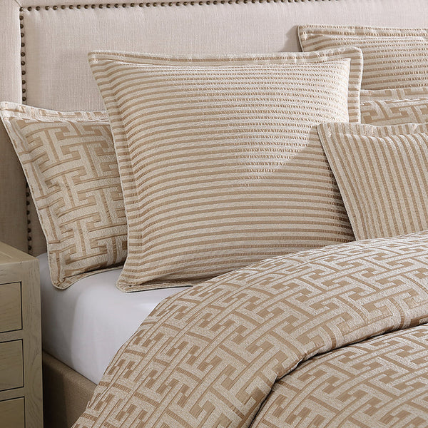 Constantine Quilt Cover Set Gold 245 x 210cm, King