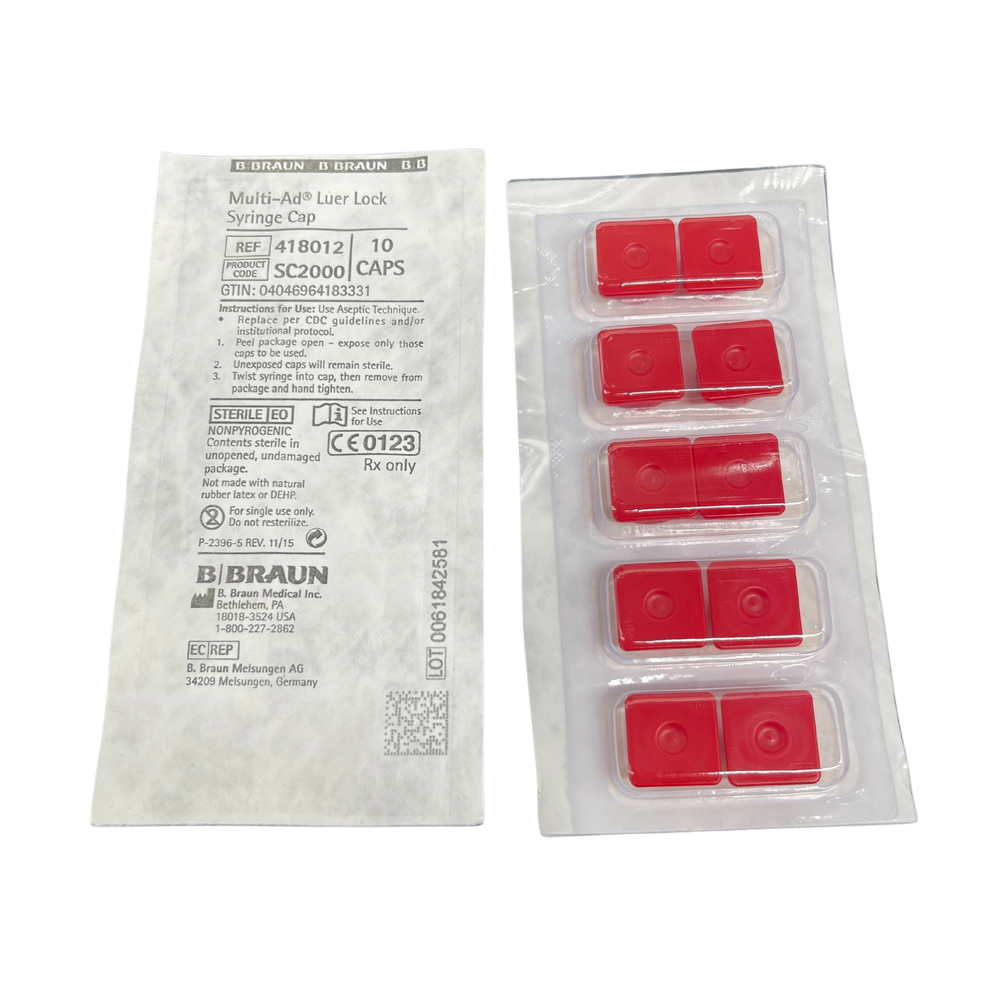 B. Braun Multi Ad Syringe Luer Lock Cap Red | Medisa