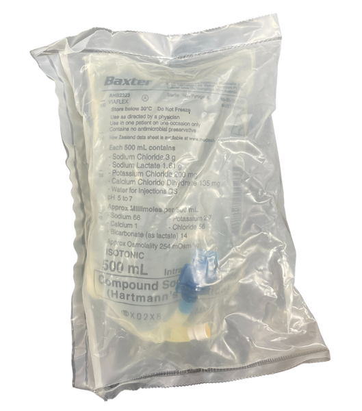 Baxter Viaflex Lactate Hartmanns Solution 500mL Bag (AHB2323)
