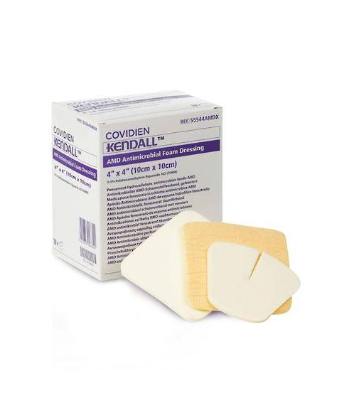 Covidien Kendall AMD Antimicrobial Foam Dressings, All Sizes - Box of 50