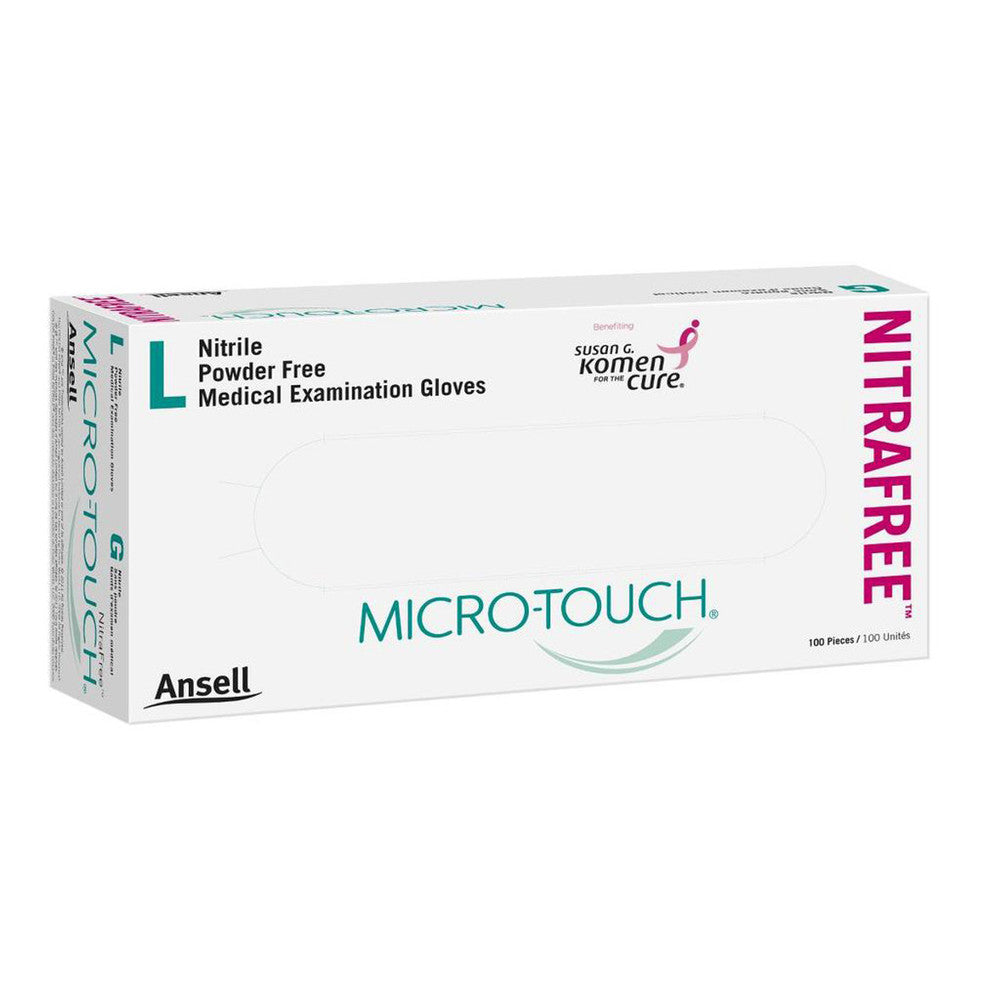 Ansell Micro-Touch NitraFree Gloves, Box of 100 - All Sizes