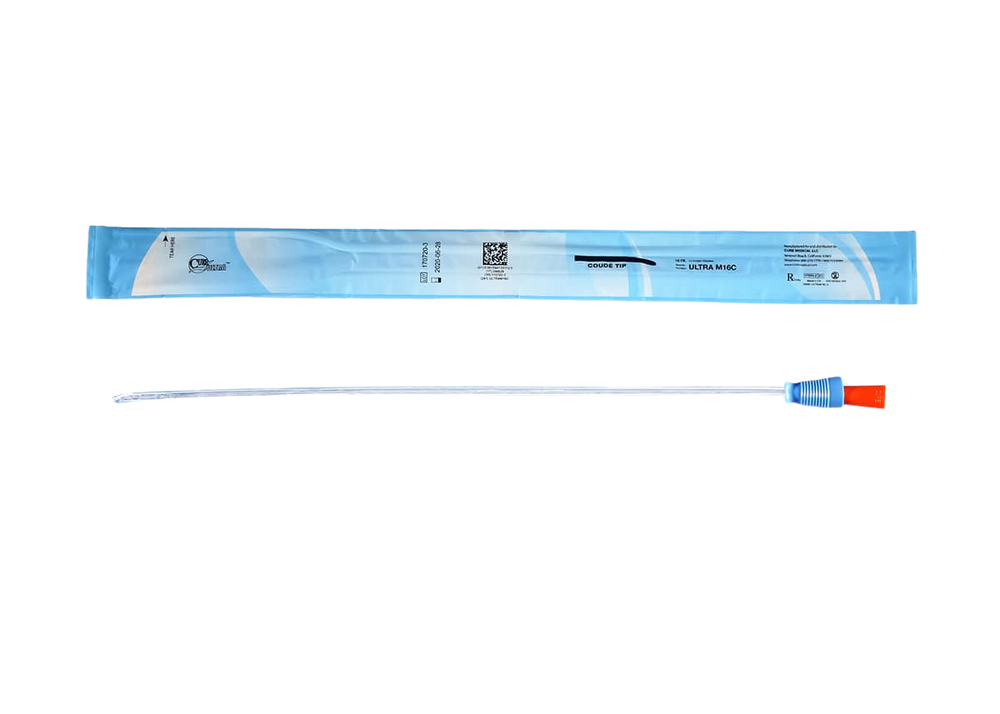 ConvaTec Cure Ultra Catheter Pre Lubricated Coude Tip, Male 16" - All Sizes