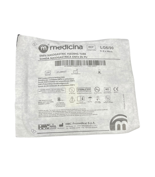 Medicina 6CH ENFit Polyurethane Nasogastric Feeding Tube, Sterile, 40-160cm