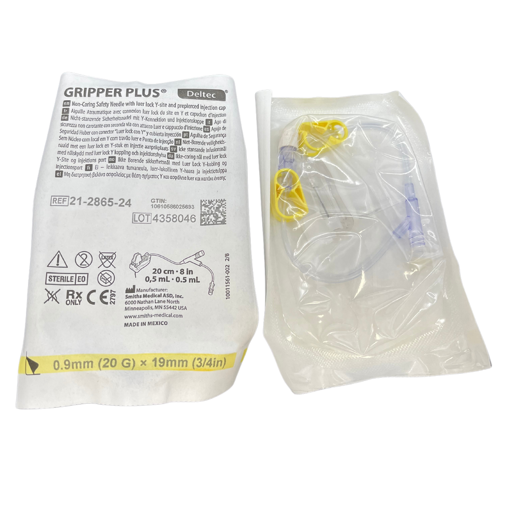 Gripper Plus With Luer Lock Y-Site and Injection Cap 20G x 3/4" (21-2865-24)